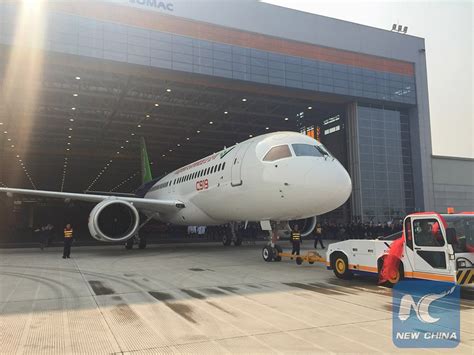 C919 Chinas First Homemade Large Passenger Aircraft Rolls Off The