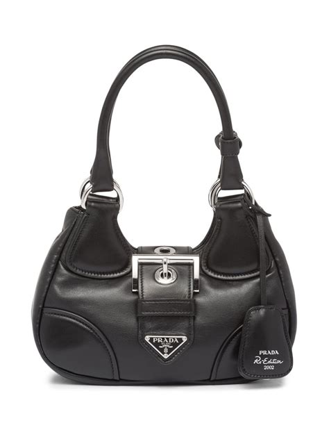 Prada Moon Padded Nappa Leather Mini Bag Black Farfetch Uk