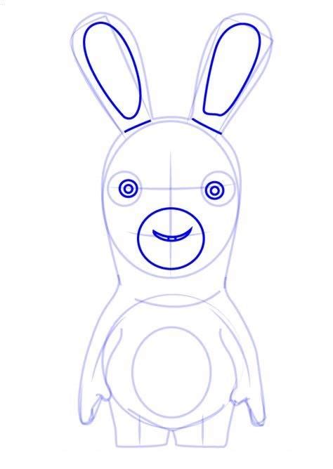 Coloriage Apprendre à dessiner un lapin crétin