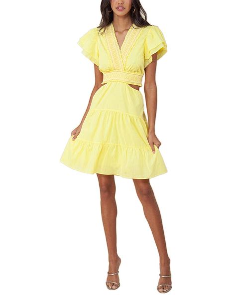 Hale Bob Keyhole Dress In Yellow Lyst