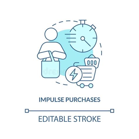 Impulse Purchase Turquoise Concept Icon Stock Vector Illustration Of