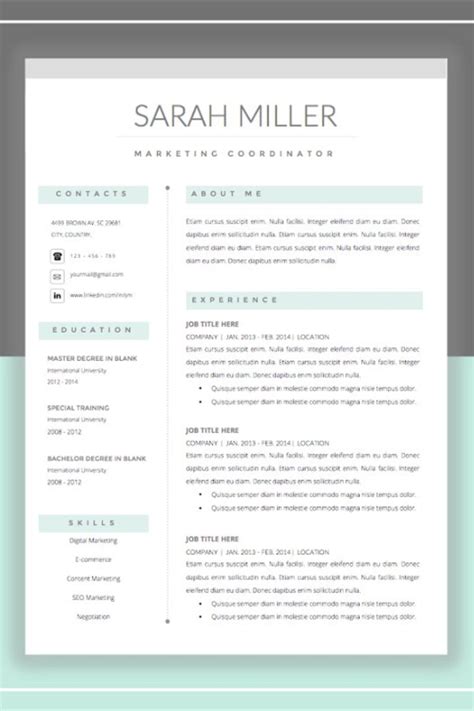 18 Copy And Paste Resume Template For Word That You Can Imitate