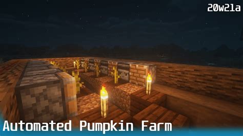 Building An Automated Pumpkin Farm Minecraft Survival 116 Snapshot 11 Youtube