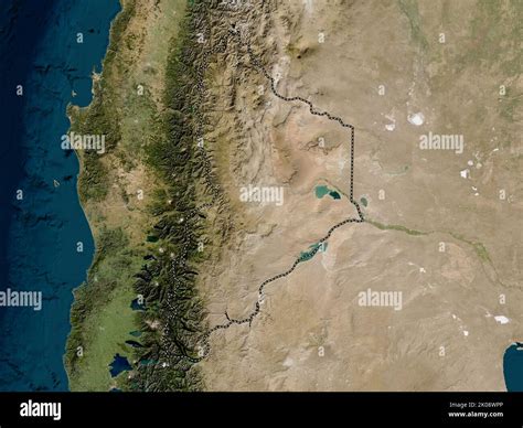 Neuquen Province Of Argentina Low Resolution Satellite Map Stock