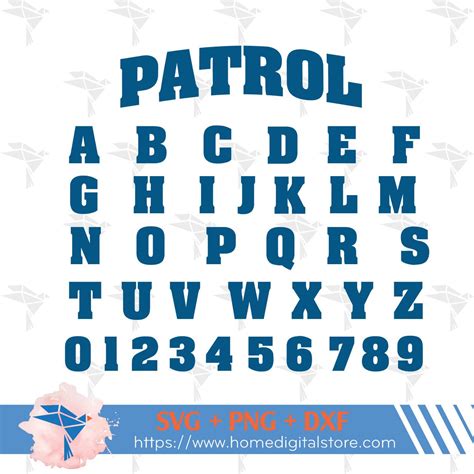 Paw Patrol Font SVG, PNG, DXF