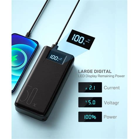Power bank 30 000 мАч быстрая зарядка Зарядное устройство аккумулятор ...