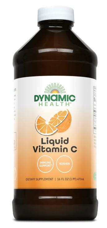 Dynamic Health Kosher Vitamin C 1000 Mg With Rose Hips And Bioflavonoids Liquid Citrus Flavor 16