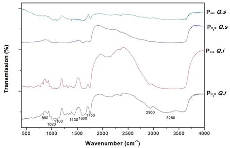 Infrared Spectrum Of The Different Pectin Extracts P H2o Pectins