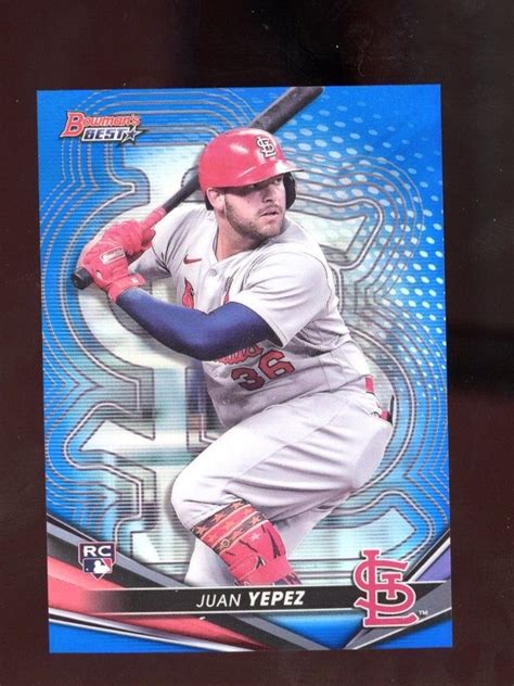 2022 Bowmans Best Juan Yepez 15 Rookie Blue Refractor 150 Cardinals