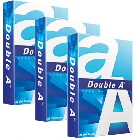 3 Packs Double A A3 Premium Copy Paper White 80gsm Smooth 500 Sheets