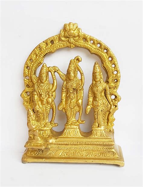 Buy Parijat Handicraft Brass Engraved Ram Darbar Murti Rama Sita