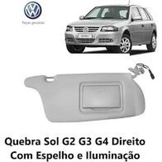 Quebra Sol Passageiro Gol G2 G3 G4 Cinza Espelho iluminação Shopee Brasil