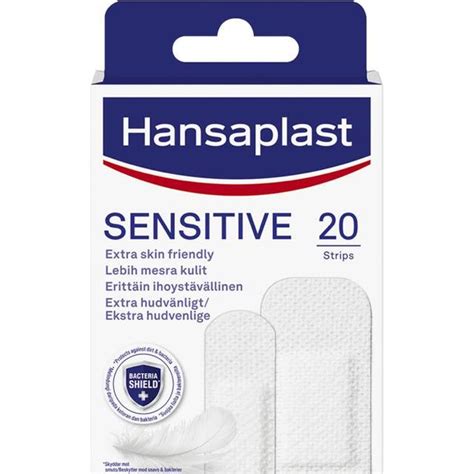 Hansaplast Sensitive Extra Hudvänliga Plåster 20 • Pris