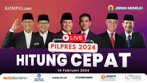 LIVE Real Time Quick Count Pilpres 2024 Litbang Kompas Dan Lembaga