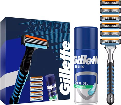 Gillette Simple holicí strojek náhradní břity 5 ks Series gel na