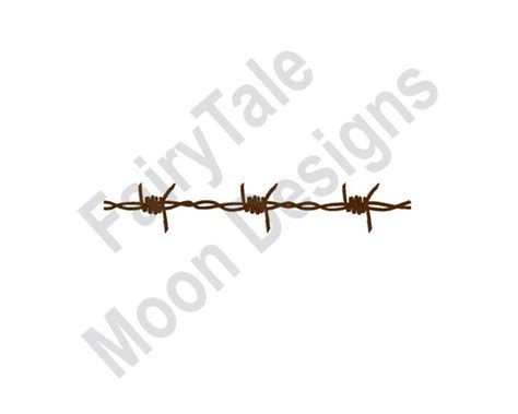 Barbed Wire Machine Embroidery Design Barbed Wire Etsy