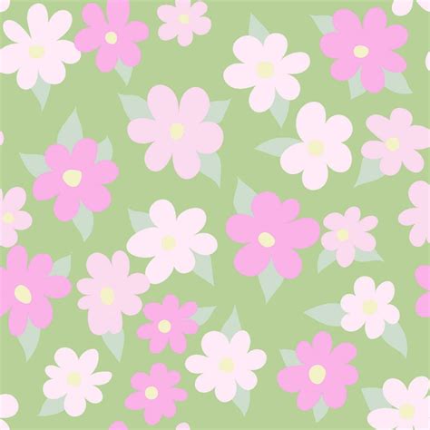 Simple Seamless Floral Vector Pattern 23480842 Vector Art at Vecteezy