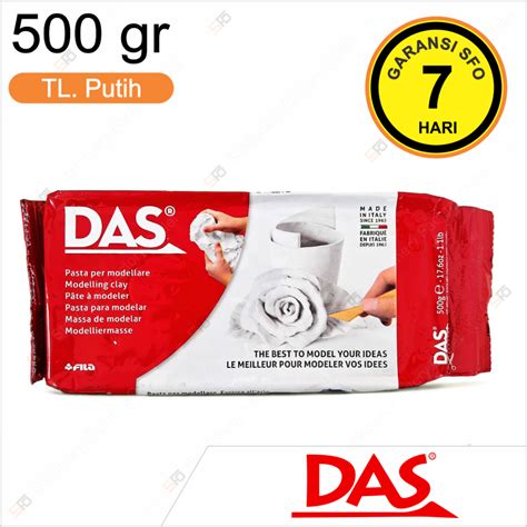 Jual Modelling Clay Das Gram Tanah Liat Putih G Gr Shopee