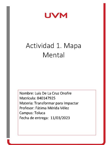 A1 LCO Askdsa Transformar Para Impactar Actividad 1 Mapa Mental