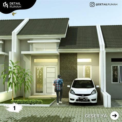 Jual DESAIN RUMAH MINIMALIS TYPE 36 / 72 Z004, DI LENGKAPI GAMBAR KERJA - D - Kota Tangerang ...