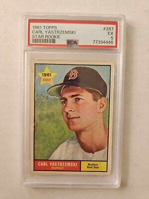 Topps Carl Yastrzemski Star Rookie Psa Ex Newly Graded Ebay