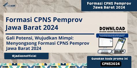 Formasi Cpns Pemprov Jawa Barat Gali Potensi Wujudkan Mimpi