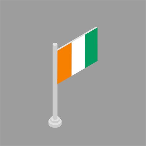 Premium Vector Illustration Of Ivory Coast Flag Template