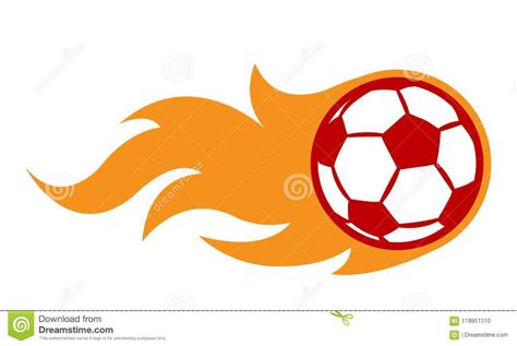 Soccer Balls On Fire Clipart