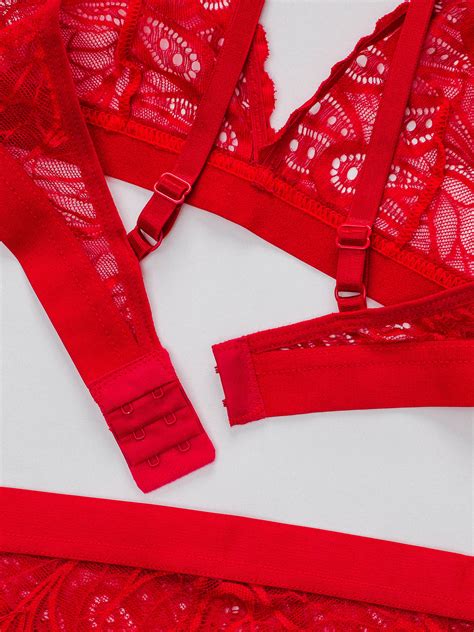 Red Lingerie Set Loriel Glash