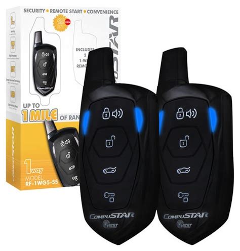 Compustar 1 Way Remote Transmitters 2 Pack Black Rf 1wg5 Ss Best Buy