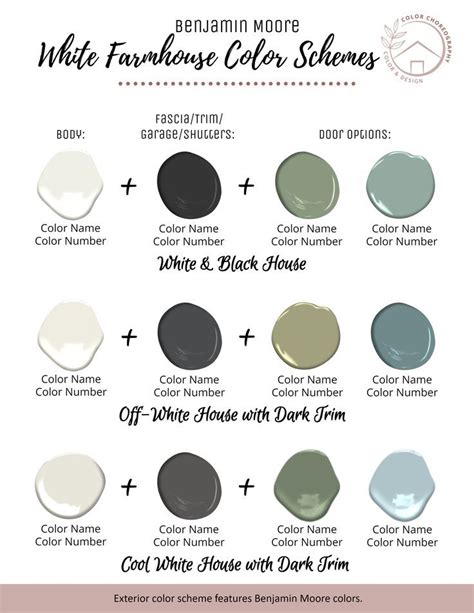 Paint Color Palette Exterior Home Color Scheme Benjamin Moore Paint