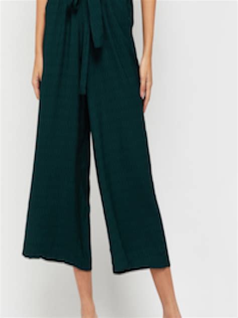 Buy Max Women Printed Pleated Culottes Trousers Trousers For Women 20226884 Myntra