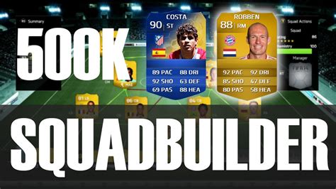 K Hybrid Squad Builder Ft Tots Costa Robben Fifa Ultimate