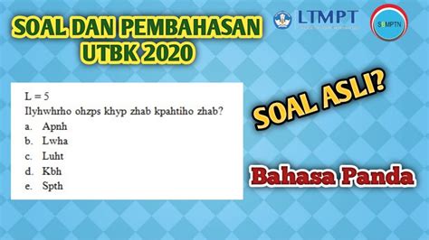 Soal Bahasa Panda Dan Pembahasannya