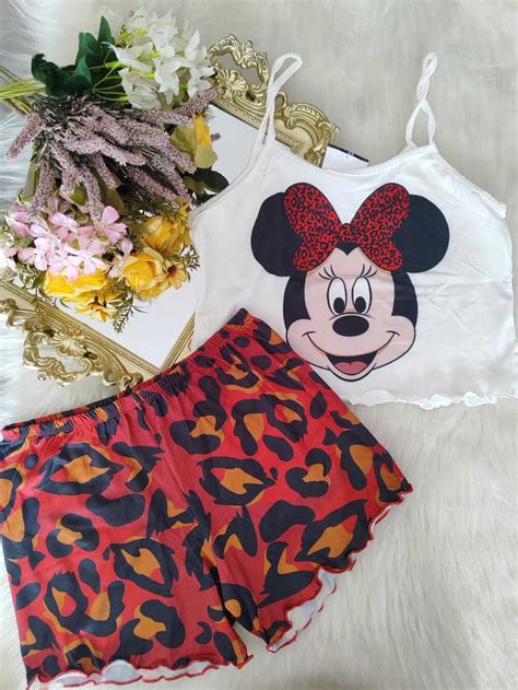 PIJAMA BLOGUERINHA SLIM I VERMELHO E LARANJA Império Lingerie