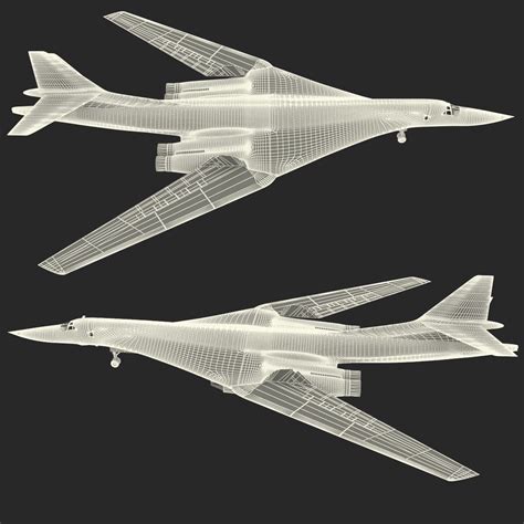 Russian Strategic Bomber Tupolev Tu-160 Rigged 3D Model $249 - .max ...