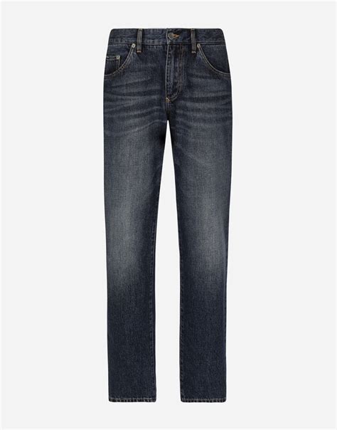 Classic Blue Denim Jeans In Blue For Men Dolceandgabbana® Us