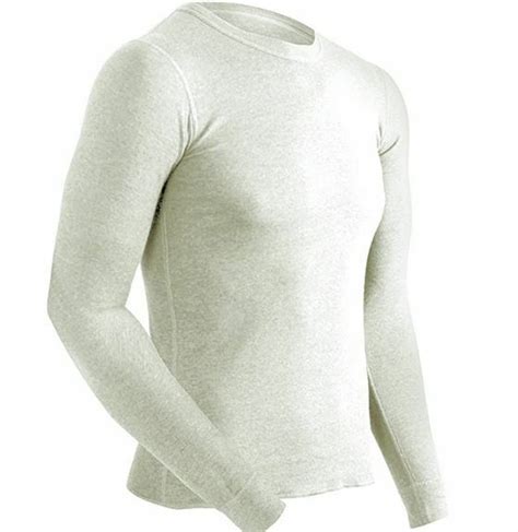 Coldpruf Authentic Wool Plus Mens Base Dual Layer Crew Top Ls Small Oatmeal Ebay