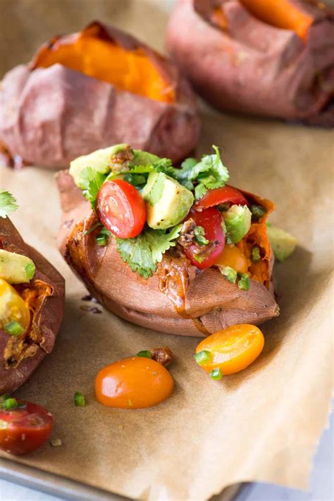 Avocado Tomato Stuffed Sweet Potatoes