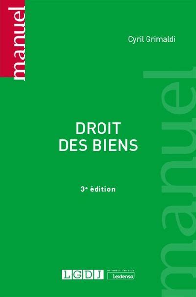 Droit Des Biens Broch Cyril Grimaldi Achat Livre Fnac