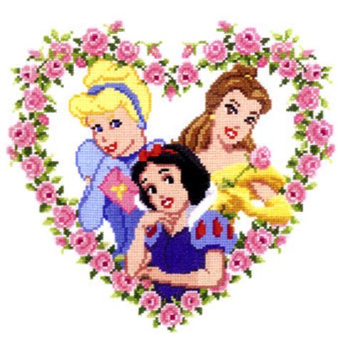 Disney Princesses - cross stitch kit by Disney by Vervaco