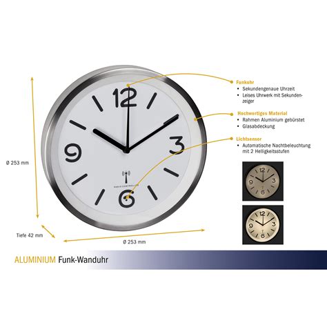 Analoge Funk Wanduhr Mit Nachtbeleuchtung Tfa Dostmann