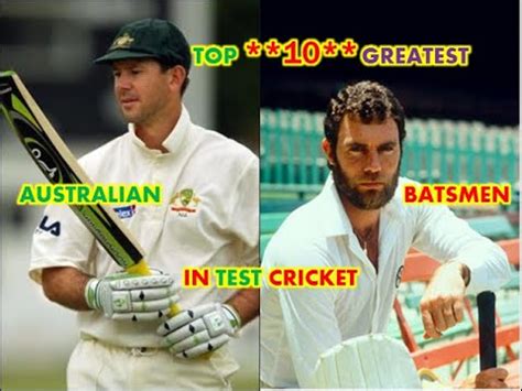 Top Greatest Australian Batsmen In Test Cricket Youtube