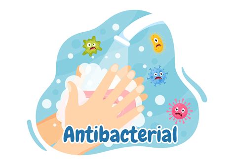 Antibakteriell Illustration Mit Waschen H Nde Virus Infektion Und