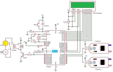 Bidirectional Visitor Counter Using Arduino Circuit Diagram