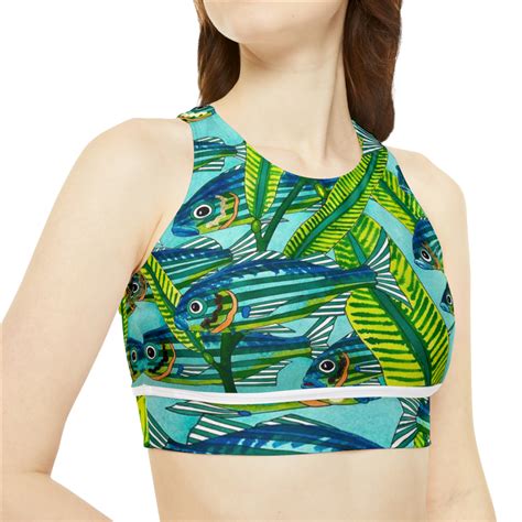 Sporty Bikini Set Running With The Tide Carroll Swayze Art
