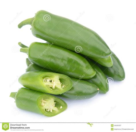 Green Jalapeno Stock Image Image Of Color Eating Pepper 54542437