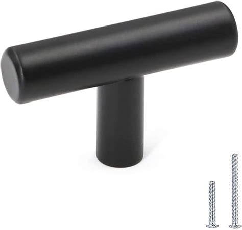 12 Pack LONTAN Cabinet Knobs Matte Black Kitchen Cabinet Knobs