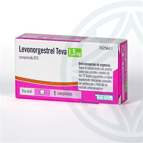 Levonorgestrel Teva Efg Mg Comprimido Farmacia Jim Nez