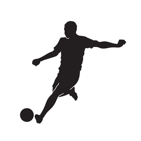 Male Football Athlete Man Soccer Player Vector Silhouette 13133357